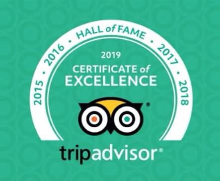 Tripadvisor Hall of Fame Certificate